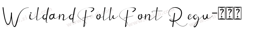 WildandFolkFont Regu字体转换